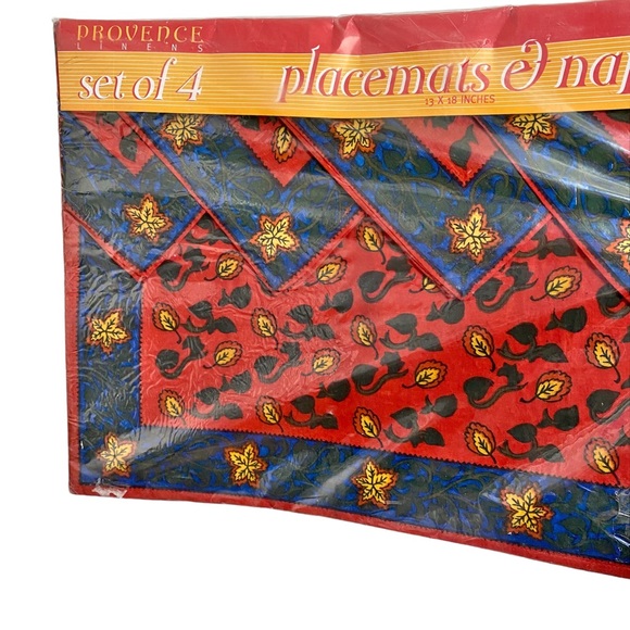 Vintage Other - Vintage NEW Les Indiennes Provence Linens placemats and napkins set of 4 each